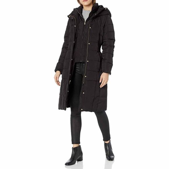 Cole Taffeta Down Winter Snow Coat with Vest and Hood in Black Medium - Picture 1 of 8
